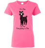 t-shirt: Alpaca I'm Fine Ladies Short-Sleeve - Choice Alpaca Products-TS.102489281