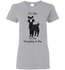 t-shirt: Alpaca I'm Fine Ladies Short-Sleeve - Choice Alpaca Products-TS.102489287