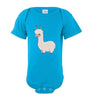 t-shirt: Alpaca Love Infant Fine Jersey Bodysuit Onesie Turquoise NB 