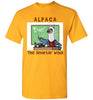 t-shirt: Alpaca The Smarter Wool Gildan Short-Sleeve Gold S 