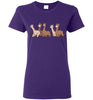 t-shirt: Curious Alpacas Gildan Ladies Short-Sleeve Shirts & Tops Purple S 
