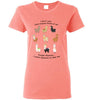 t-shirt: I Want Alpacas to Like Me Gildan Ladies Short-Sleve Coral Silk S 