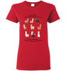 t-shirt: I Want Alpacas to Like Me Gildan Ladies Short-Sleve Red S 