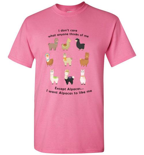 t-shirt: I Want Alpacas to Like Me Gildan Short-Sleve Azalea S 
