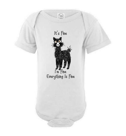 t-shirt: I'm Fine Alpaca Infant Fine Jersey Bodysuit Onesie - Choice Alpaca Products-TS.102489430