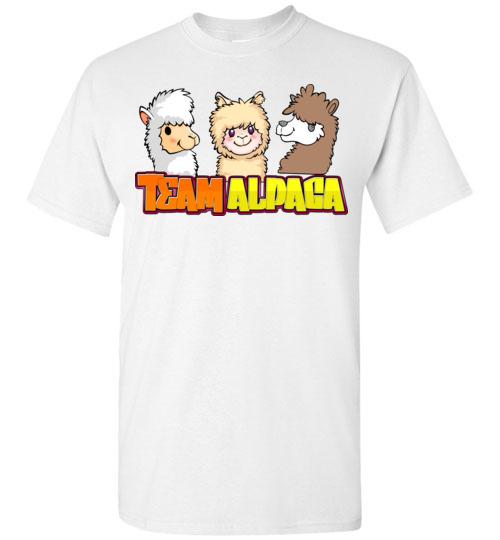 t-shirt: Team Alpaca Gildan Short-Sleve FUN White S 