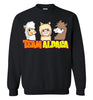 Team Alpaca Gildan Crewneck Sweatshirt FUN Black S 