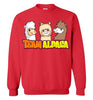 Team Alpaca Gildan Crewneck Sweatshirt FUN Red S 