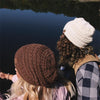 Textured Alpaca Slouch Beanie - Choice Alpaca Products-NEAFP-textured-brown
