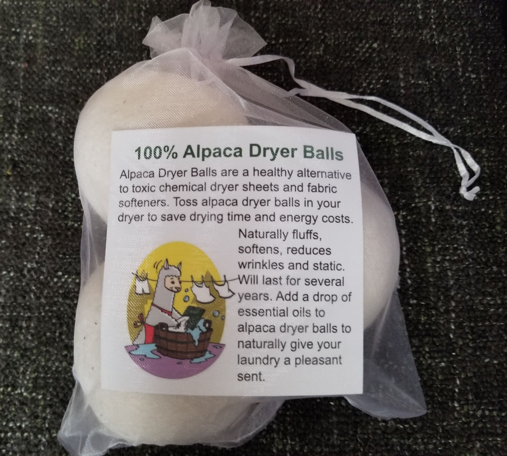 Wet Felted USA Alpaca Dryer Balls - Choice Alpaca Products-USAdryerballs3