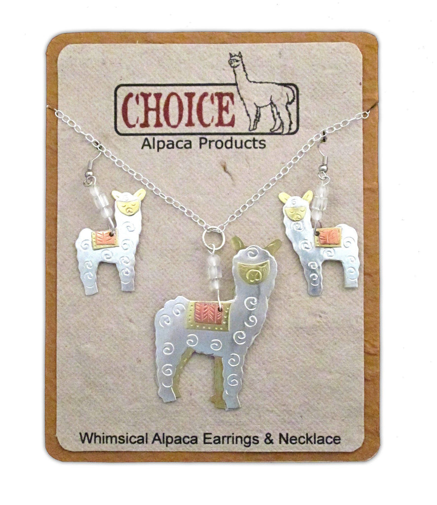 Whimsical Alpaca Necklace and Earrings - Choice Alpaca Products-whimsical_171-154
