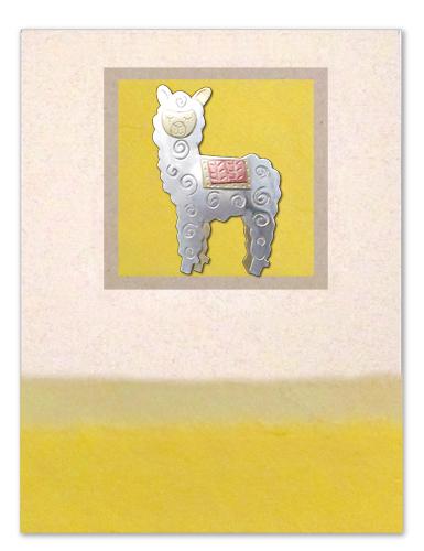Whimsical Alpaca Pin Card - Choice Alpaca Products-whimsical_13-804-yellow